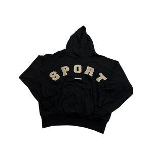 SECONDLEFT Sport Hoodie in Black/Cream